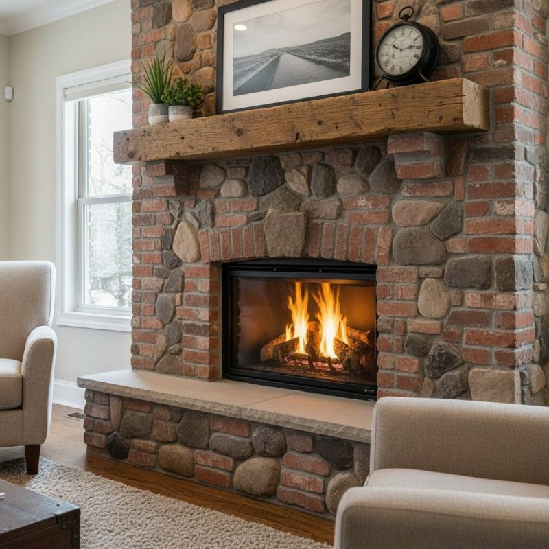 Brick Or Stone Fireplace Installation