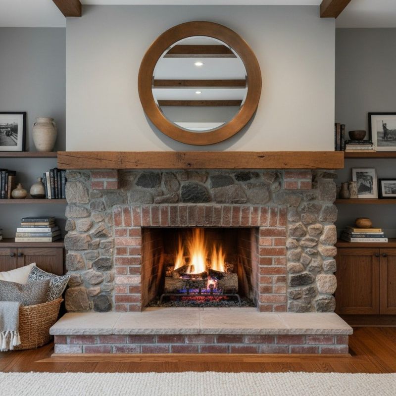 Brick Or Stone Fireplace Installation