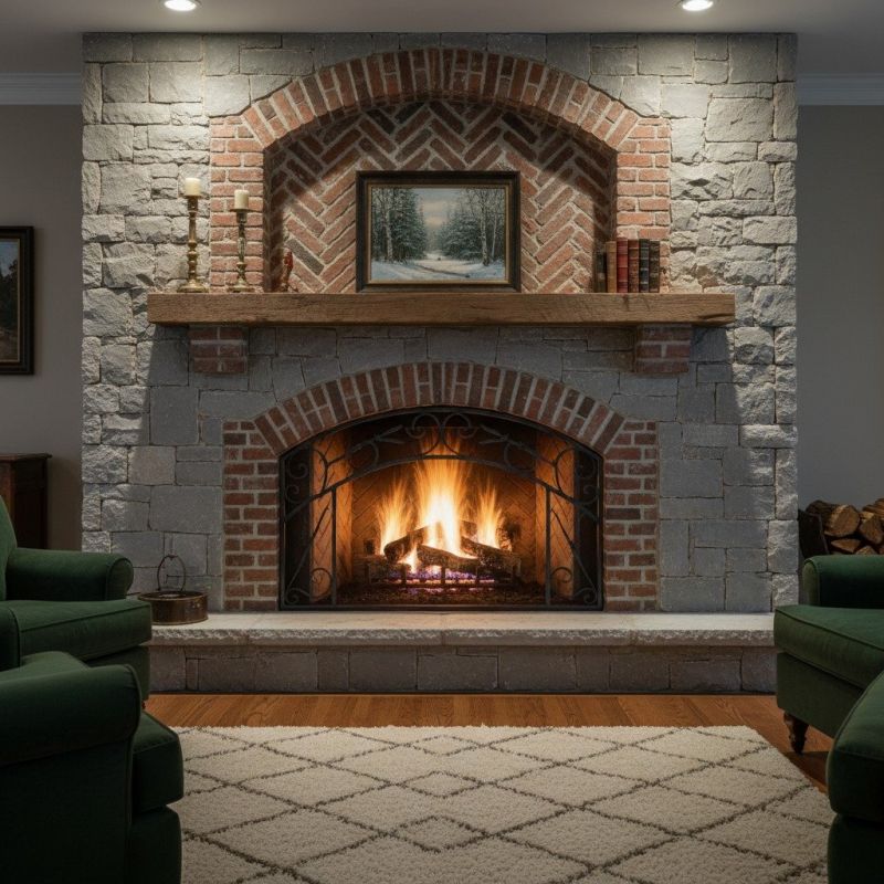 Brick Or Stone Fireplace Installation