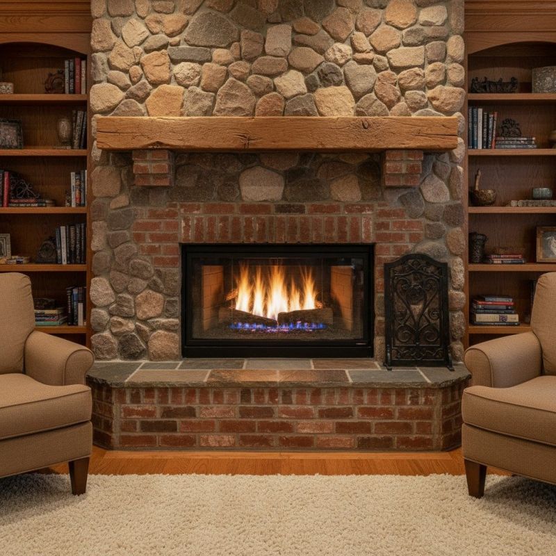 Brick Or Stone Fireplace Installation