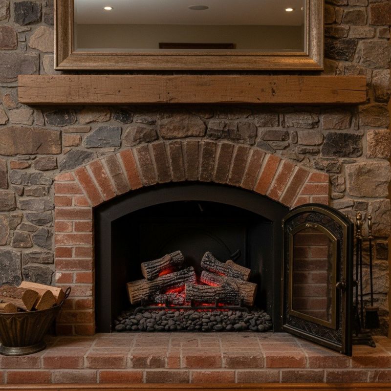 Brick Or Stone Fireplace Installation