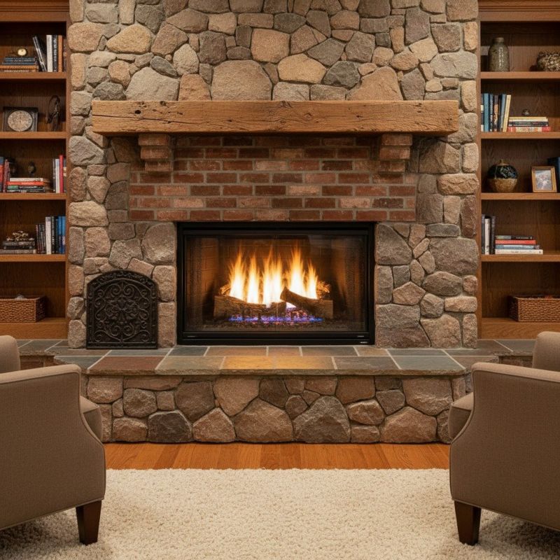 Brick Or Stone Fireplace Installation