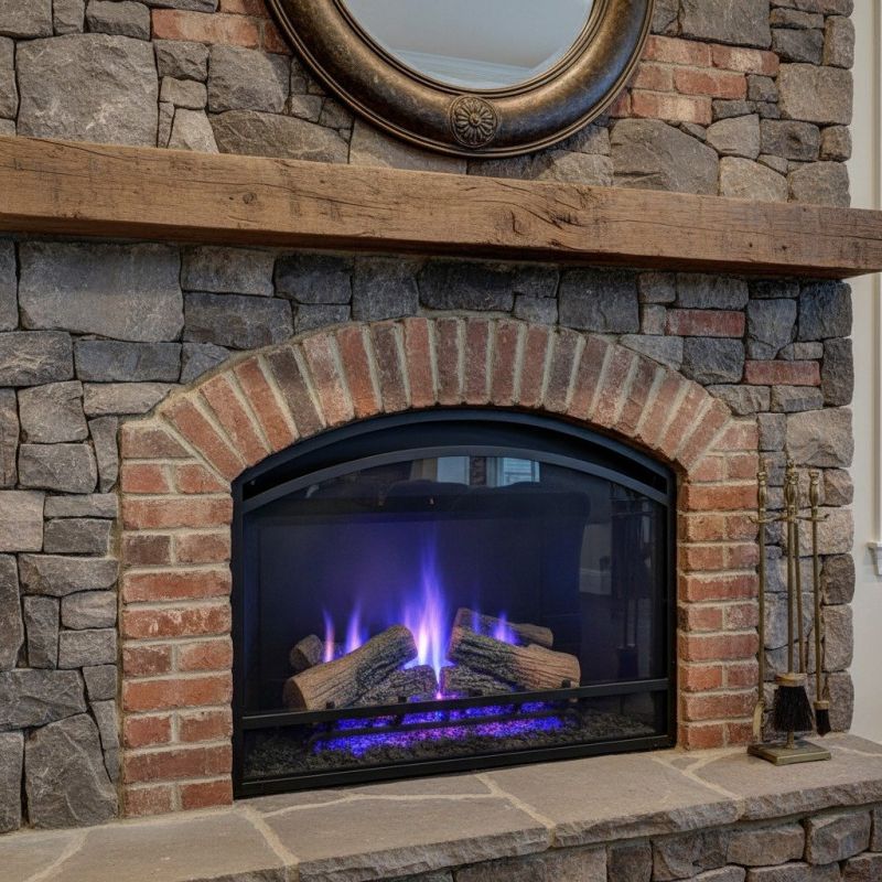 Brick Or Stone Fireplace Installation