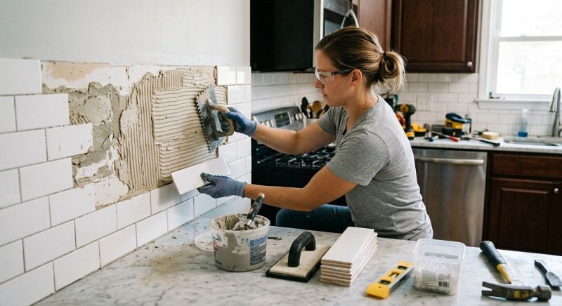 Tile Backsplash Installation