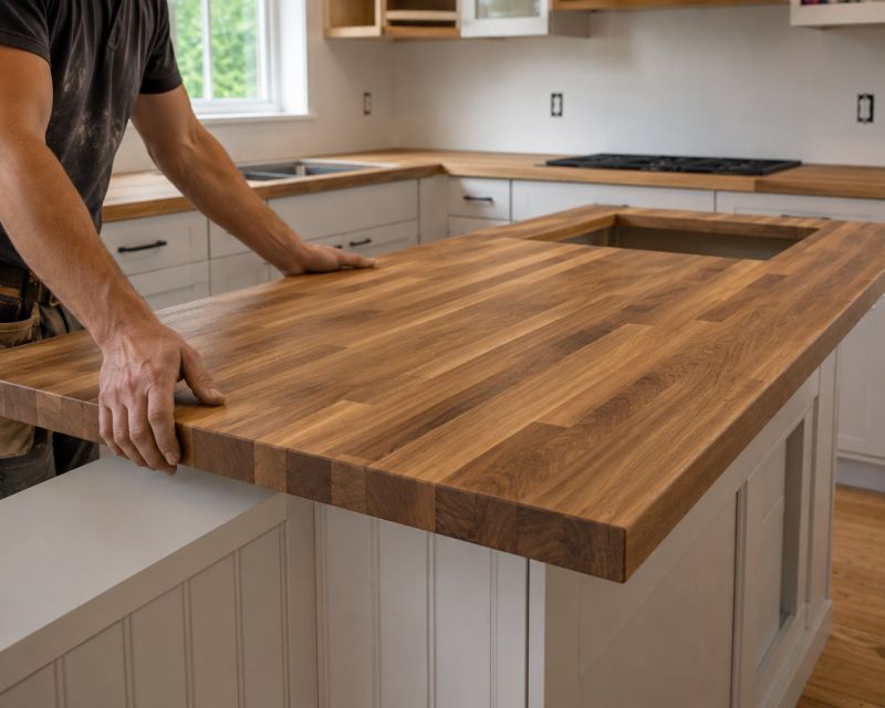 Wood Countertop Installation