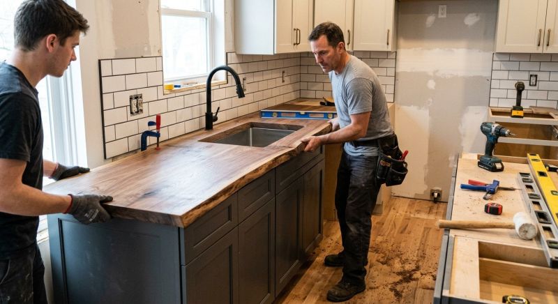 Wood Countertop Installation