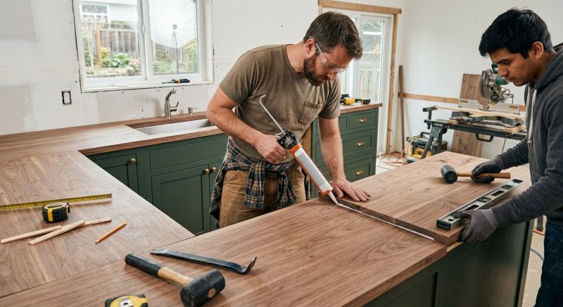 Wood Countertop Installation