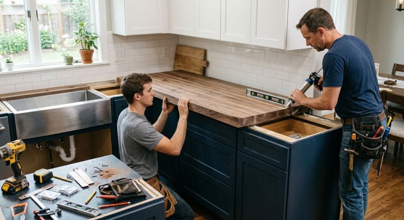 Wood Countertop Installation