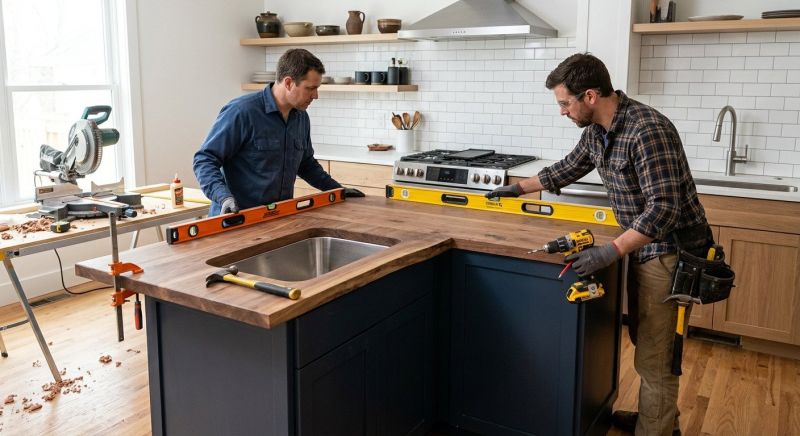 Wood Countertop Installation